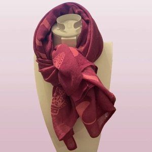 Rare Juicy Couture Fine Wool Purple Scarf